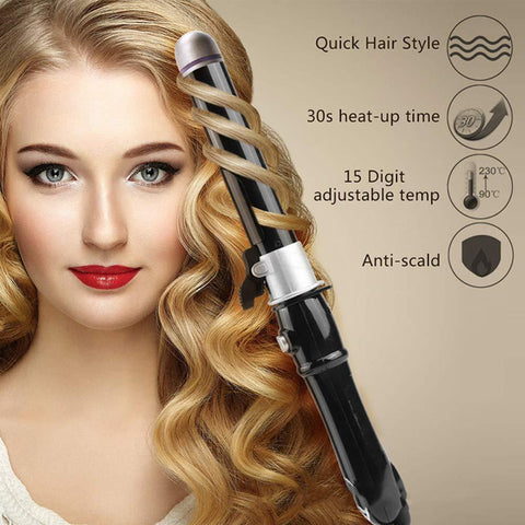 Rotating Curling Iron | Automatic Hair Curler & 30s Instant Heat Auto Hair Waver for Effortless Styling