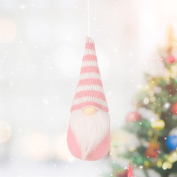 Weihnachtsdekorationen aus Strickanhängern | Festliche Weihnachtsdekorationen für Baum und Heimdekoration