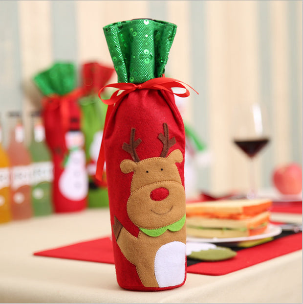Weihnachtsdekorationen Weihnachtsweinflaschensocken