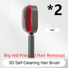 Self Cleaning Hair Brush For Women One-key Cleaning Hair Loss Airbag Massage Scalp Comb Anti-Static Hairbrush - DE ZEN