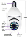 WiFi CAMERA 1080P Bulb 4X Zoom Camera E27 Home 5GWiFi Alarm Monitor - DE ZEN