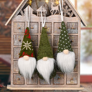 Weihnachtsdekorationen aus Strickanhängern | Festliche Weihnachtsdekorationen für Baum und Heimdekoration