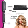 New 2 In 1 Hair Straightener Hot Comb Negative Ion Curling Tong Dual-purpose Electric Hair Brush - DE ZEN