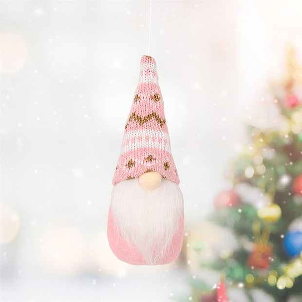 Weihnachtsdekorationen aus Strickanhängern | Festliche Weihnachtsdekorationen für Baum und Heimdekoration