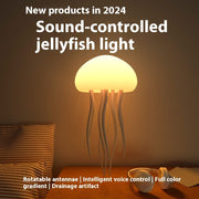 Quallen-Stimmungslampe – LED-Quallen-Nachtlicht, tragbare intelligente Tischlampe als Nachttisch- und Schreibtischdekoration