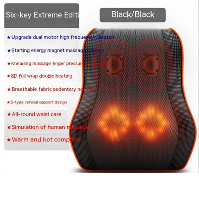 Electric back massager pillow massage body neck with heat