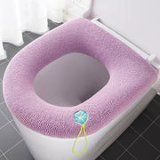 Thickened Toilet Seat Cushion | Washable Household Toilet Seat with Cartoon Handle Cover for Comfort & Style