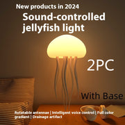 Quallen-Stimmungslampe – LED-Quallen-Nachtlicht, tragbare intelligente Tischlampe als Nachttisch- und Schreibtischdekoration