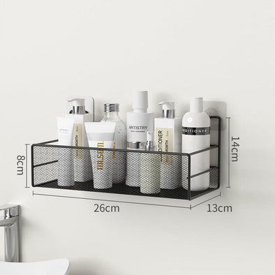 Wall-Mounted Bathroom Shelf No Drill Shower Shampoo Organizer Toilet Accessories - DE ZEN