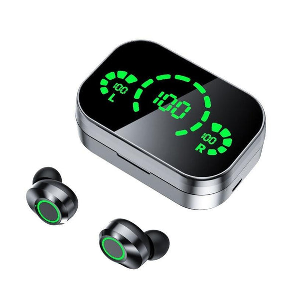 YD03 Wireless Bluetooth Headset TWS Large Screen Smart Digital Display In Ear Breathing Light - DE ZEN