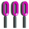 Self Cleaning Hair Brush For Women One-key Cleaning Hair Loss Airbag Massage Scalp Comb Anti-Static Hairbrush - DE ZEN