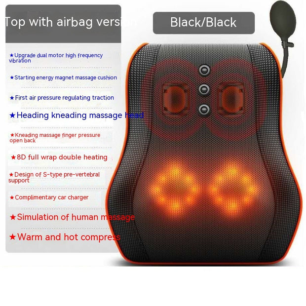 Electric Back Massager Pillow | Body & Neck Massage with Heat for Pain Relief & Relaxation