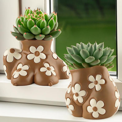 Creative Resin Body Art Flowerpot Home Home Decor - DE ZEN